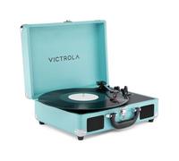 Victrola Journey II (Modelo 2025) - Tocadiscos Bluetooth portátil Tipo Maleta con Altavoces estéreo Integrados y Sonido Potente, 3 velocidades, conectividad Bluetooth bidireccional (Turquesa)