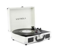 Victrola Journey II (Modelo 2025) - Tocadiscos Bluetooth portátil Tipo Maleta con Altavoces estéreo Integrados y Sonido Potente, 3 velocidades, conectividad Bluetooth bidireccional (Blanco)