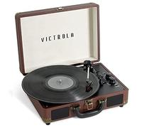Victrola Journey+ - Tocadiscos de Maleta con Bluetooth, Color marrón Oscuro (VSC-400SB-DBR-SDF)