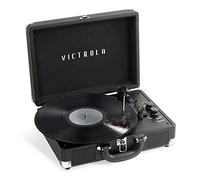 Victrola Journey+ - Tocadiscos de Maleta con Bluetooth, Color Negro (VSC-500SB-BLK)