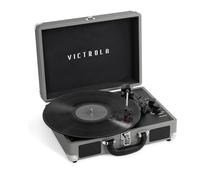 Victrola Journey+ Tocadiscos de Maleta con Bluetooth y Plato Giratorio de Tres velocidades | Gris | VSC-400SB-NWG