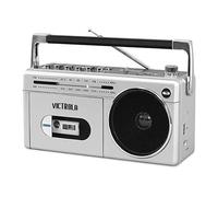 Victrola Mini Boombox Bluetooth con Reproductor de Casete, grabadora y Radio Am/FM