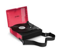 Victrola Revolution GO - Tocadiscos portátil Recargable con Bluetooth de 3 velocidades con Altavoces Integrados, Color Rosa VSC-750SB-PNK