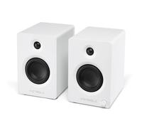 Victrola Tempo - Altavoces Bluetooth para estantería - Sonido de llenado de habitación, Entrada Bluetooth, transmisión de múltiples Altavoces con Auracast, Entrada de computadora USB-C, entradas de