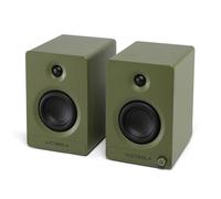 Victrola Tempo - Altavoces Bluetooth para estantería - Sonido de llenado de habitación, Entrada Bluetooth, transmisión de múltiples Altavoces con Auracast, Entrada de computadora USB-C, entradas de