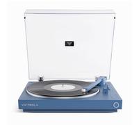 Victrola - Tocadiscos Bluetooth Totalmente automático con Cartucho de Audio Technica ATN3600L, función de repetición automática, Reproductor de Discos de Vinilo de 2 velocidades, transmisión