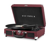 Victrola Tocadiscos Vintage de Maleta con Bluetooth de 3 velocidades con Altavoces, Marsala