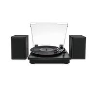 Victrola VM-135-BLK Montauk - Sistema de Tocadiscos Bluetooth con Altavoces (Negro)