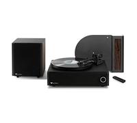 Victrola VPMS-1-ESP Premiere V1 Sistema de música inalámbrico Bluetooth Reproductor de grabación - Correa con subwoofer inalámbrico (33/45 RPM)