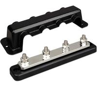 Victron Energy Barras Colectoras 250 amperios 70VDC, 4 Terminales de Conexiones de Alta Corriente con Cubierta