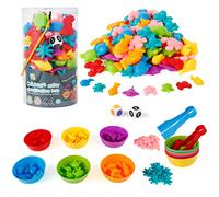 Victse 56pcs Montessori Juguete 3 Años, Montessori Juguete Educativo, Juego de Combinación de Color, Juguetes Apilar Habilidades Matemáticas y Clasificación, Juguetes Educativos (Animales Marinos)