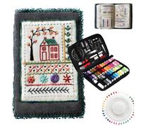 ViCUULY Libro De Puntadas, Minilibro De Costura Creativa, Libro De Puntadas De Bordado, Guía Para Proyectos De Costura Con Kit (Model#B Has 4 More Pages+Sewing Box)