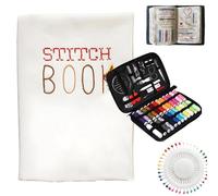 ViCUULY Libro De Puntadas, Minilibro De Costura Creativa, Libro De Puntadas De Bordado, Guía Para Proyectos De Costura Con Kit (Model#A+Sewing Box)