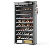Vicye Zapatero Tela de 11 Niveles, Organizador de Zapatos con Funda de Tela, Zapatero Grande y Alto para 34-40 Pares Tacones Altos, Zapatillas, Adecuado para recibidor, Entrada, Gris