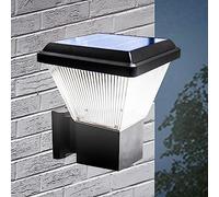 Vicyol S&D Farol de Pared Solar Exterior, Lámpara LED en Aplique, Foco Impermeable con Mando a Distancia Y Encendido Inteligente para iluminación de Jardín, Entrada, Terraza, Patio