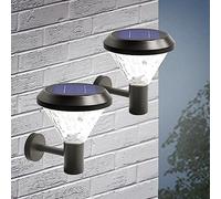 Vicyol S&D Farol de Pared Solar Exterior, Lámpara LED en Aplique, Foco Impermeable con Mando a Distancia Y Encendido Inteligente para iluminación de Jardín, Entrada, Terraza, Patio