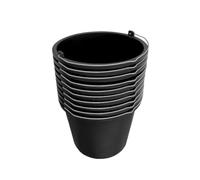 ViD® 10 Cubos de mortero y hormigón de 5 litros, diámetro de 24 x 19 cm, Cubo de Cemento y construcción