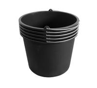 ViD® 5 Cubos para mortero y hormigón, 20 litros, diámetro de 37 x 28 cm, Cubo de Cemento, Cubo de construcción