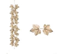 Vid artificial con hojas de arce de 200 cm para decoración de sala de estar, follaje sintético ligero y flexible para cortinas y marcos de estantes (número 184)