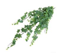Vid artificial de ratán verde, planta decorativa de 120 cm de largo, guirnalda de hojas trepadoras artificiales para boda, jardín, interior, exterior, hogar, pared, fiesta, telón de fondo