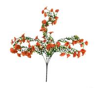 Vid colgante de gloria matutina artificial, con hojas de eucalipto para interiores y exteriores, flores decorativas de seda, para pared, puerta, valla, fiesta, decoración del hogar, 75 cm de largo