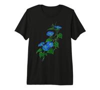 Vid de Flores Silvestres Morning Glory de Estilo Victoriano Camiseta Premium