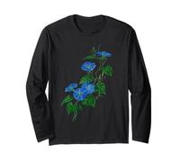 Vid de Flores Silvestres Morning Glory de Estilo Victoriano Manga Larga