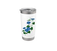 Vid de flores silvestres Morning Glory de estilo victoriano Vaso térmico de acero inoxidable de doble pared