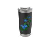 Vid de flores silvestres Morning Glory de estilo victoriano Vaso térmico de acero inoxidable de doble pared