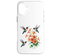 Vid de trompeta naranja de colibríes (Campsis radicans) Carcasa para iPhone 16 Plus