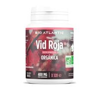✿ Vid Roja Hojas Orgánica - 1200 mg por dosis diaria - 120 comprimidos - Alta Concentración, Formato Ahorro, Premium y Vegetal