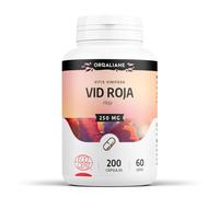 Vid Roja Orgánica Hojas - 750 mg/día - Vitis vinifera - 200 capsulas | Sin Aditivos & Formato Ahorro