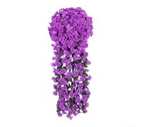 Vid violeta artificial, flor colgante de plástico, decoración de pared falsa, orquídea de simulación, hortensia, flor de seda, balcón, boda(3)