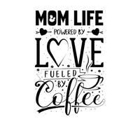 vida de mamá, día de la madre con estilo Calcomanías de letras 36x53.7cm No daña la superficie de la pared Negro