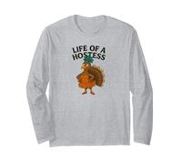 Vida de una anfitriona Acción de Gracias Turquía Showgirl Diseño Manga Larga