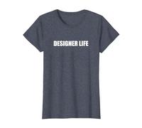 Vida del diseñador Camiseta, Mujer, Azul Jaspeado, XXL