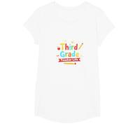 Vida del Maestro de Tercer Grado: Colorida Aventura educativa Camiseta, Niñas, Blanco, Pequeña