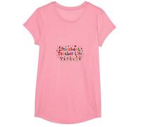 Vida del Maestro Preescolar: nutrir Las Mentes jóvenes con alegría Camiseta, Niñas, Rosado, XS