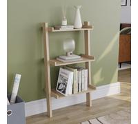 Vida Designs 3 Nivel Slanted Escalera Estantería, Moderno Leaning Shelf Unit for Sala de Estar, Dormitorio or Oficina, Space Saving Exposición Storage, H100.5xW56xD32cm (Pine)