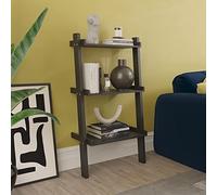 Vida Designs 3 Nivel Slanted Escalera Estantería, Moderno Leaning Shelf Unit for Sala de Estar, Dormitorio or Oficina, Space Saving Exposición Storage, H100.5xW56xD32cm (Negro)