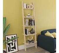 Vida Designs 5 Nivel Slanted Escalera Estantería, Moderno Leaning Shelf Unit for Sala de Estar, Dormitorio or Oficina, Space Saving Exposición Storage, H189xW56xD32.5cm (Pine)