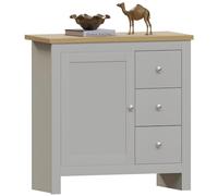 Vida Designs Arlington - Aparador, Mesa de Buffet, Armario de Madera de ingeniería (Gris y Roble, 3 cajones y 1 Puerta)