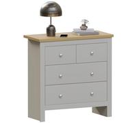 Vida Designs Arlington-Cómoda cajones, Madera de ingeniería, Gris, 35D x 79W x 81H cm (2 Drawers)