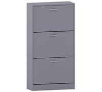 Vida Designs Armario Zapatero con 3 cajones, Organizador de Almacenamiento de Zapatos, Mueble de Madera (Gris)