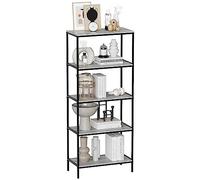 Vida Designs Brooklyn - Estantería de Madera para Almacenamiento de estantería, Mueble rústico Industrial (Gris, 5 Niveles)