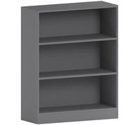 Vida Designs Cambridge - Estantería Baja de 3 Niveles, de Madera, Color Gris, Unidad de Almacenamiento, para Oficina, Sala de Estar
