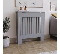 Vida Designs Chelsea Cubierta de radiador Olive Grey - Pequeño - Lamas Verticales Modernas para Mejor circulación del Calor - H82xW78xD19cm - MDF Pintado para salón y Pasillo