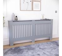 Vida Designs Chelsea - Cubierta para radiador Extra Grande, Color Gris, Armario de calefacción Moderno con Listones, fácil de Instalar, Ideal para Sala de Estar, Pasillo o baño