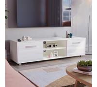 Vida Designs Cosmo Mueble de TV de 2 Puertas, Moderno, Brillante, Mate, Mate, para salón, 140 cm, sin Luces LED