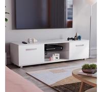 Vida Designs Cosmo - Mueble de TV LED de 2 Puertas Moderno Brillante Mate MDF para Sala de Estar, Mueble de Medio para Muebles, luz Blanca RGB, 140 cm